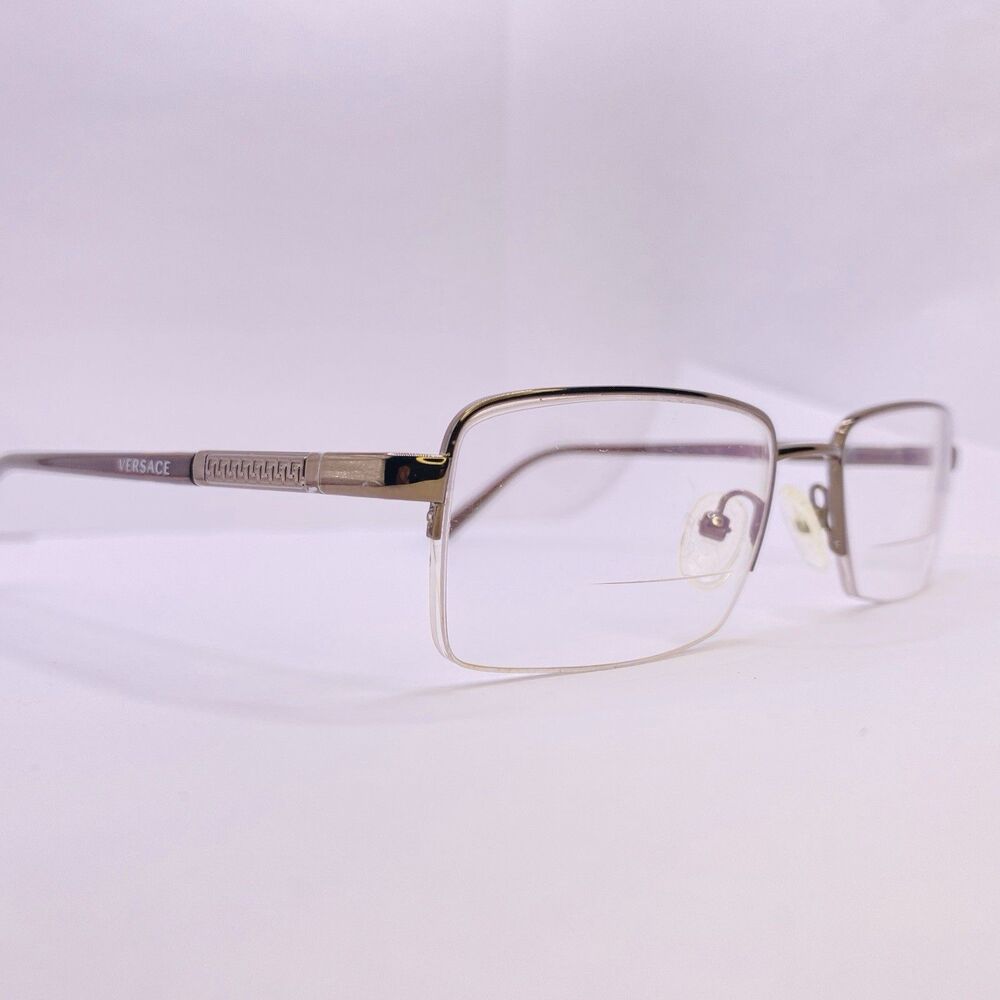 Versace Eyeglasses Frames Authentic Mod. 1066 1363 50 [] 18 135 Beige Gold Half